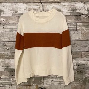 Ivory and copper sweater size small